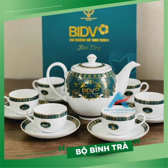 Bộ bình trà tặng doanh nghiệp - Ngân hàng BIDV